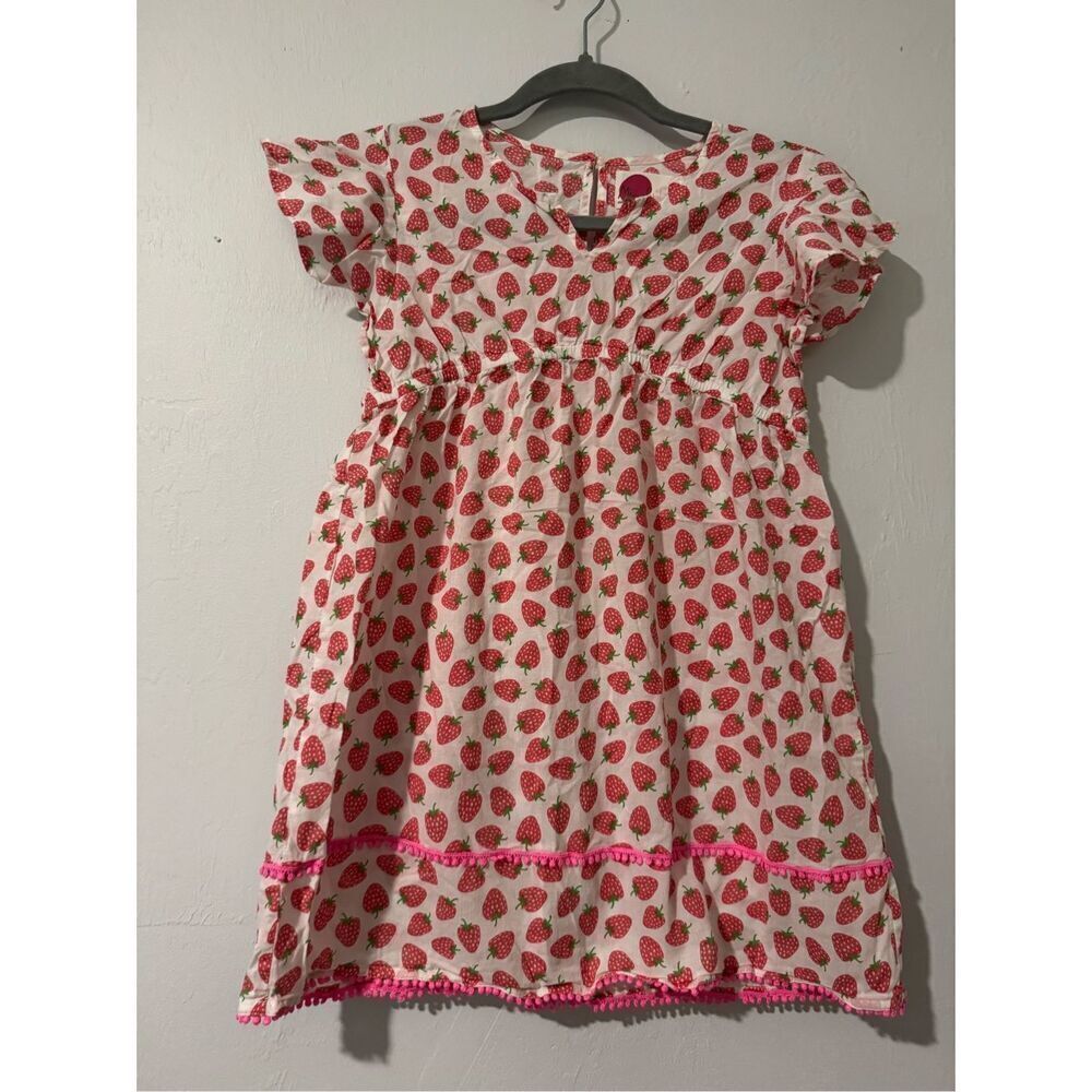 Mini Boden strawberry swim cover up dress 8-9